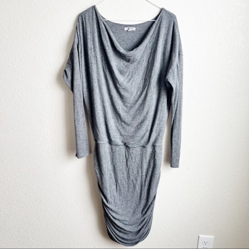 Athleta Thick Draping Drop Waist Long Sleeve Dress, L
